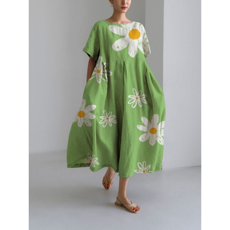 Isla – Loose-fitting Boho Floral Dress