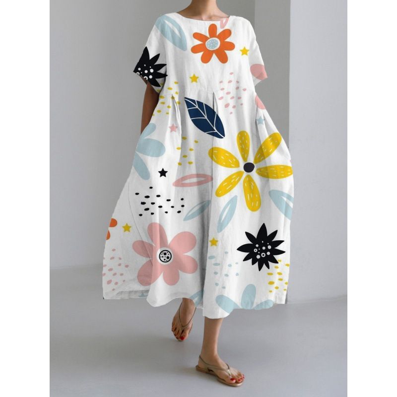 Isla – Loose-fitting Boho Floral Dress