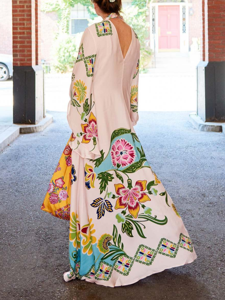 Eileen - Floral Maxi Dress with Long Sleeves