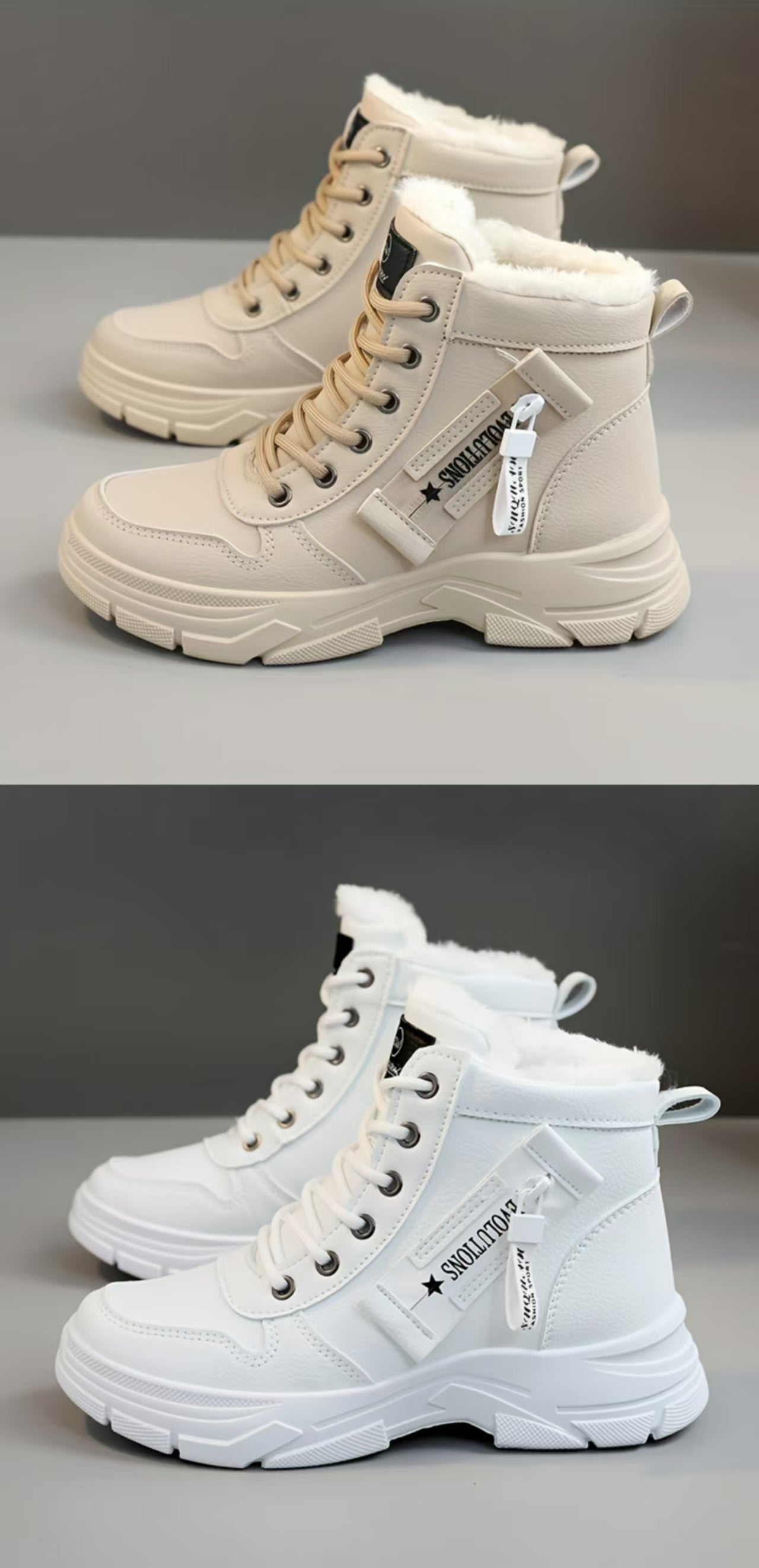 Coline | Lined Platform Sole Snow Boots