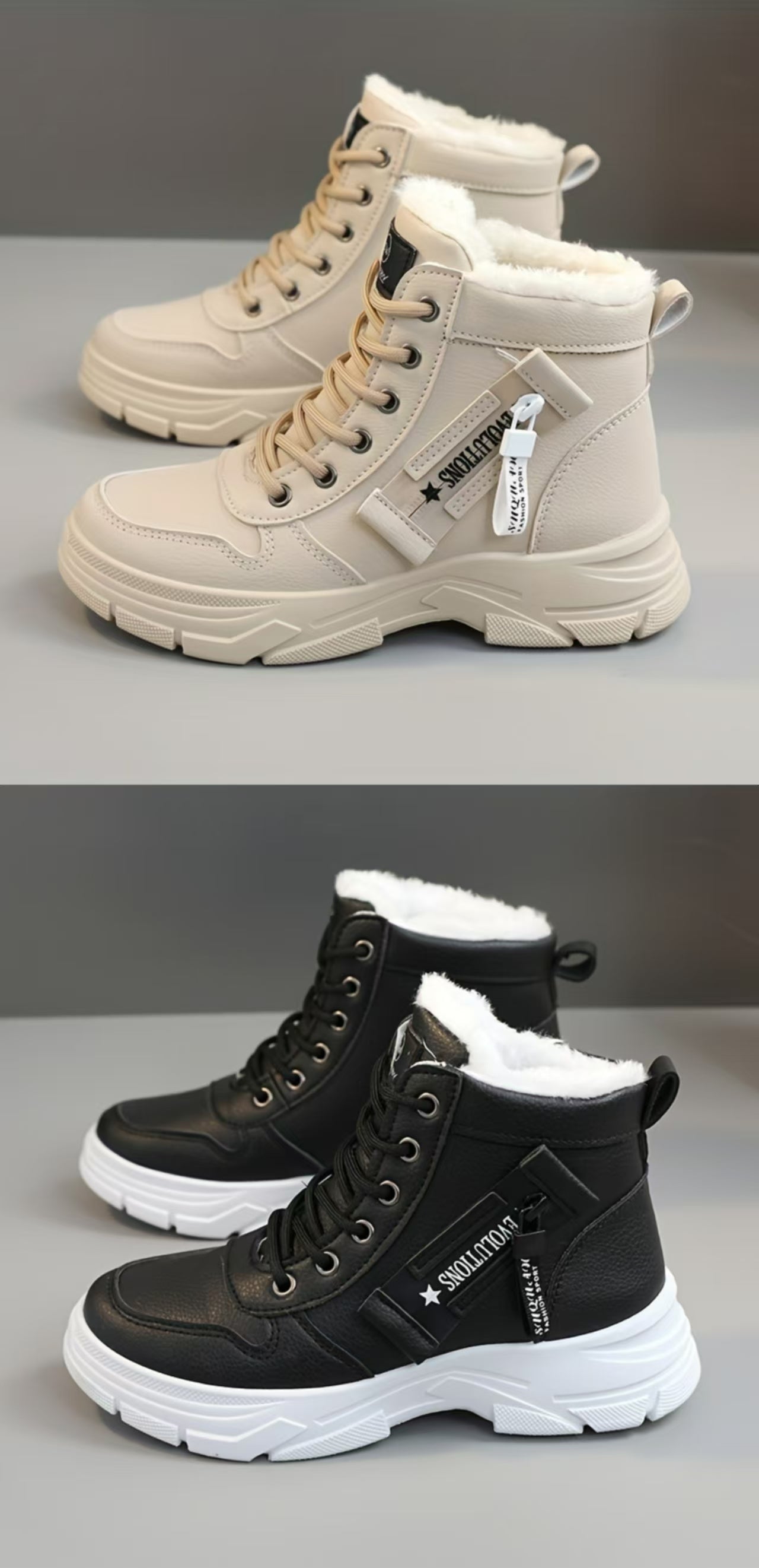 Coline | Lined Platform Sole Snow Boots