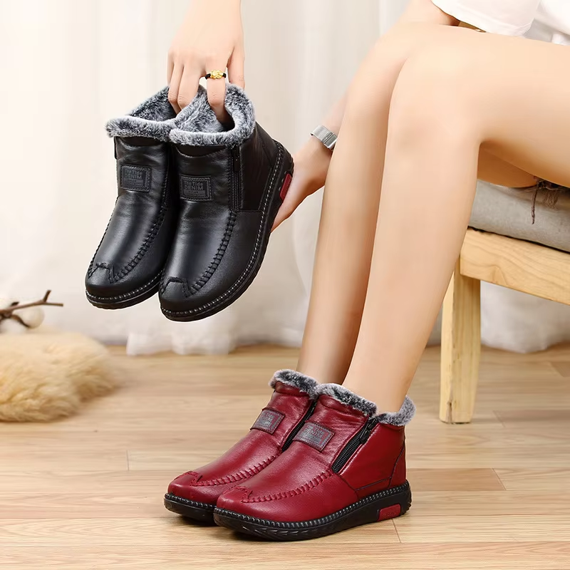 Rustan | Waterproof Non-Slip Cotton-Leather Ankle Boot