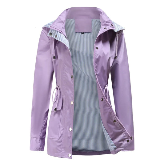 WW | Damen Wasserfestes Windjacke mit Abnehmbarer Kapuze