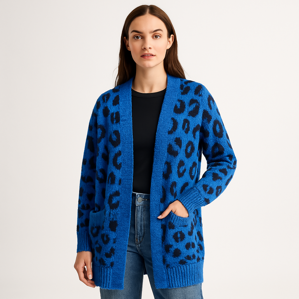 WW | Long Leopard Knit Cardigan Comfort & Boldness