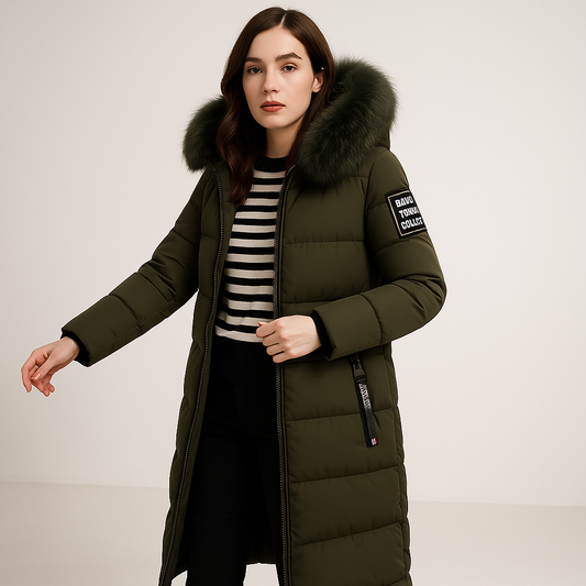 WW | Langjacke mit Kapuze aus F faux fourrure Winter Ultra-Wärme
