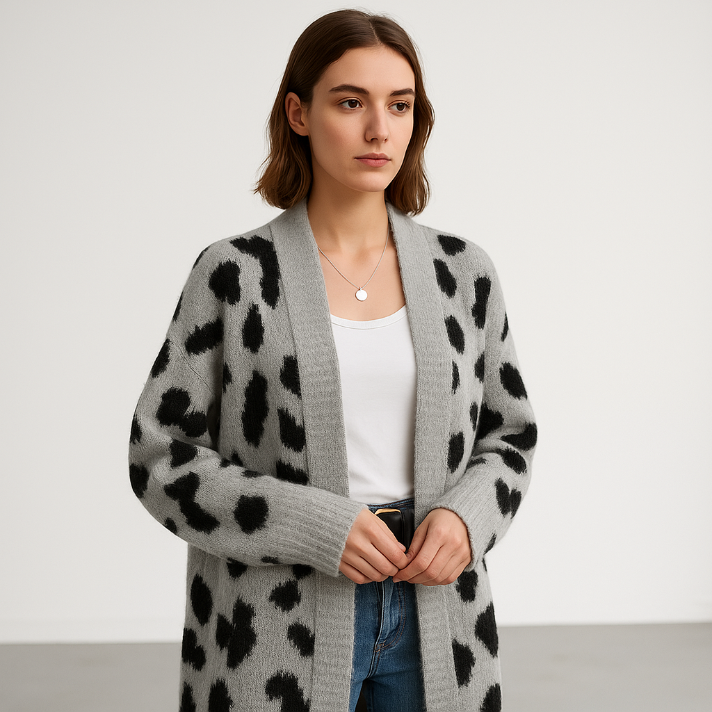 WW | Oversized Cardigan Leopard soft knit comfortable trendy