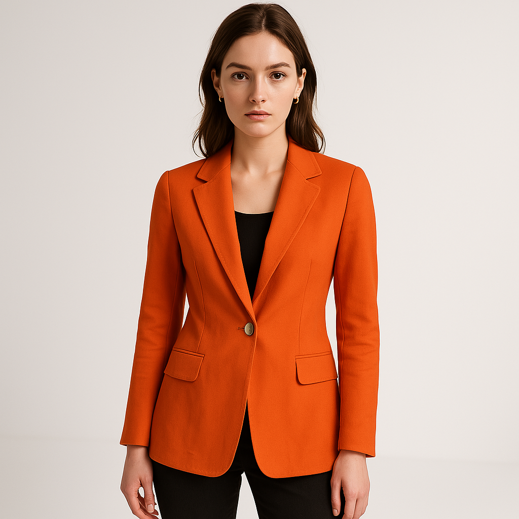 WW | Blazer Classic Tailored One-Button Minimalist Elegance