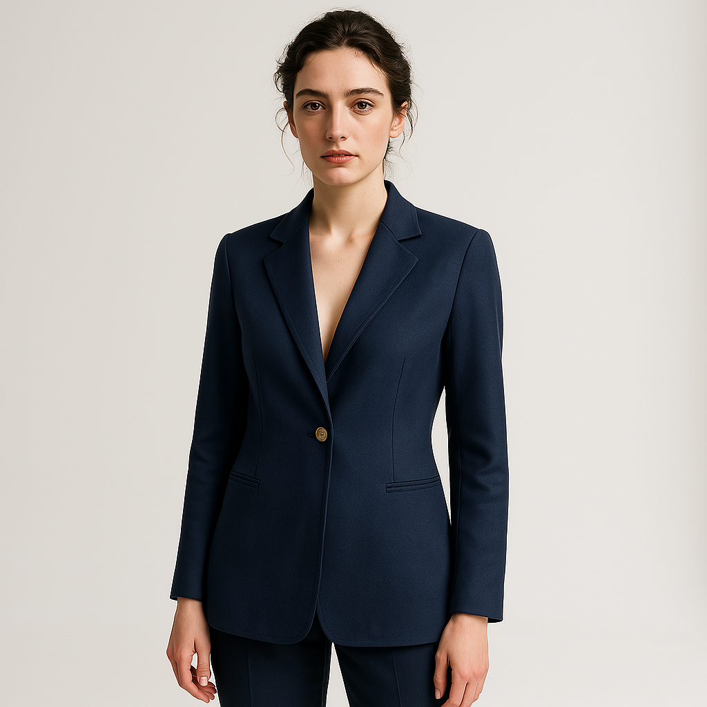 WW | Blazer Classic Tailored One-Button Minimalist Elegance