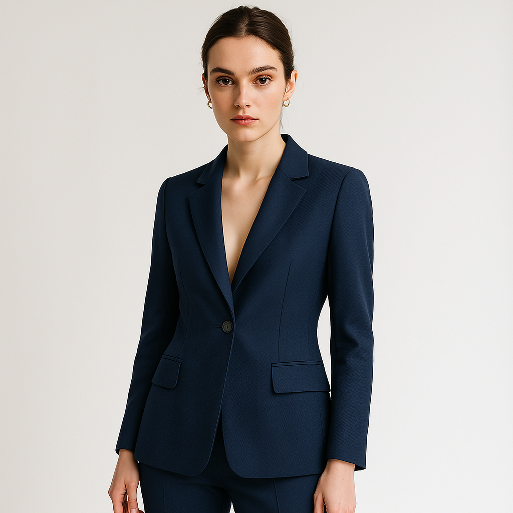 WW | Blazer Classic Tailored One-Button Minimalist Elegance