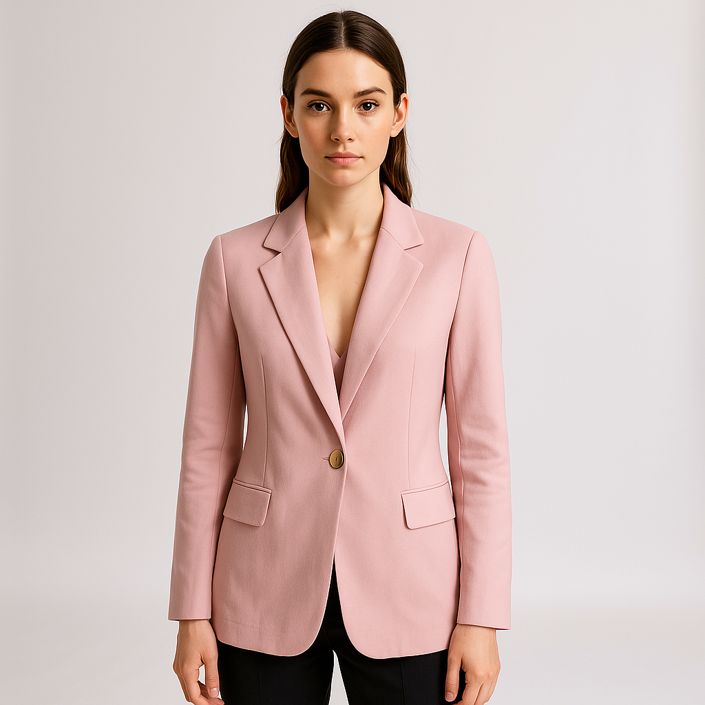 WW | Blazer Classic Tailored One-Button Minimalist Elegance