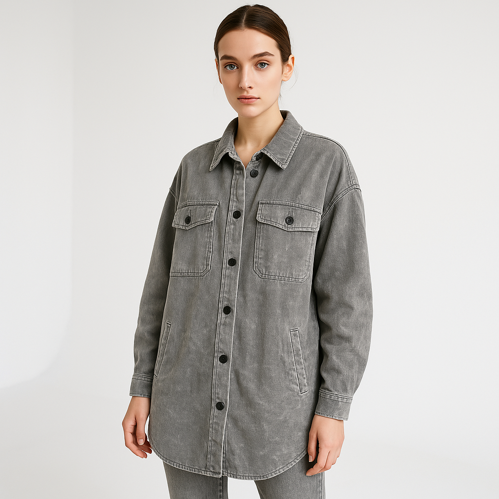 WW | Overshirt Used Look Corduroy Casual Oversize Style