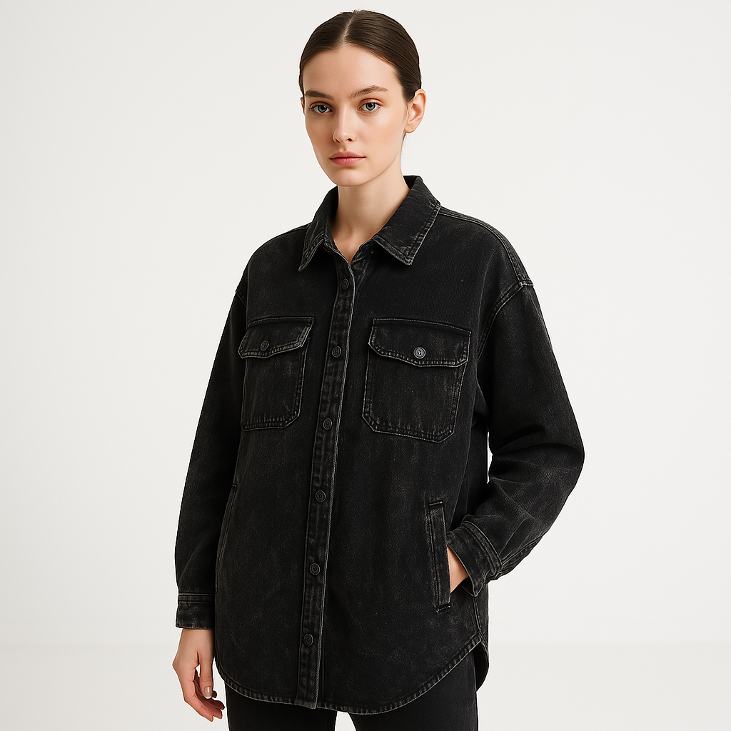 WW | Überhemd Used Effekt Cordvelours Lässiger Oversize Stil