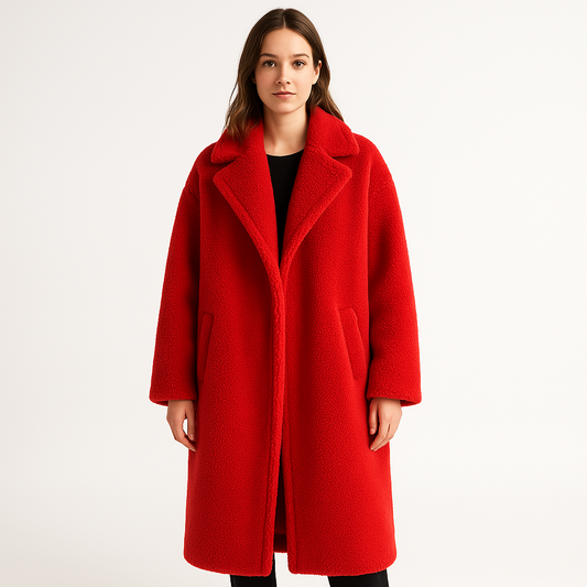 WW | Mantel Teddy-Effekt Lang Warm und Trendy