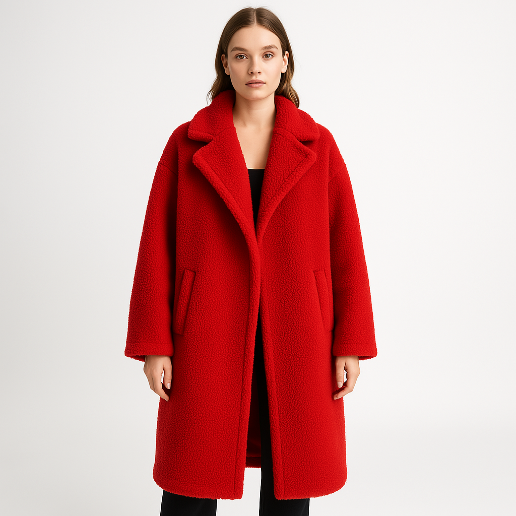 WW | Coat Teddy Effect Long Warm and Trendy