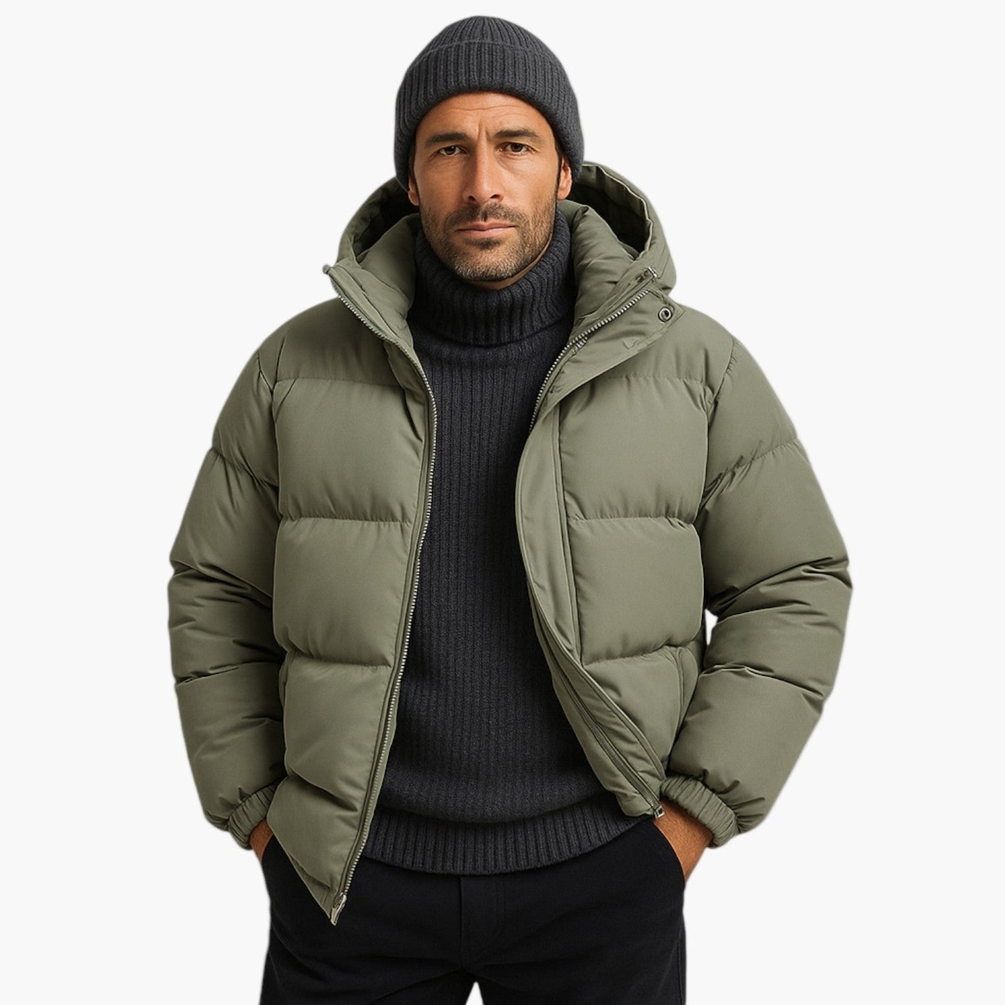 WW | Puffer Parka - Winterjacke mit Kapuze, Daunenfüllung, Wasserdicht, Urban Outdoor