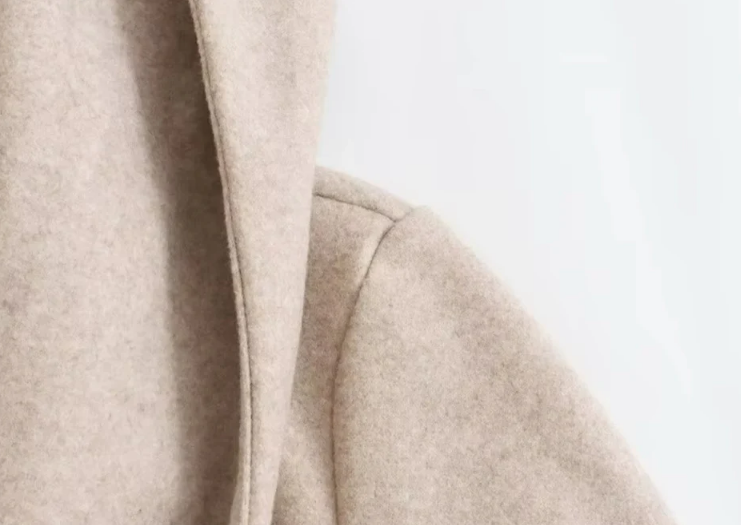 WW | Women's Coat with Tie Belt and Hood