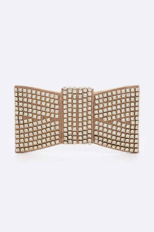 WW | Rhinestone Bow Tie Iconic Clutch Bag