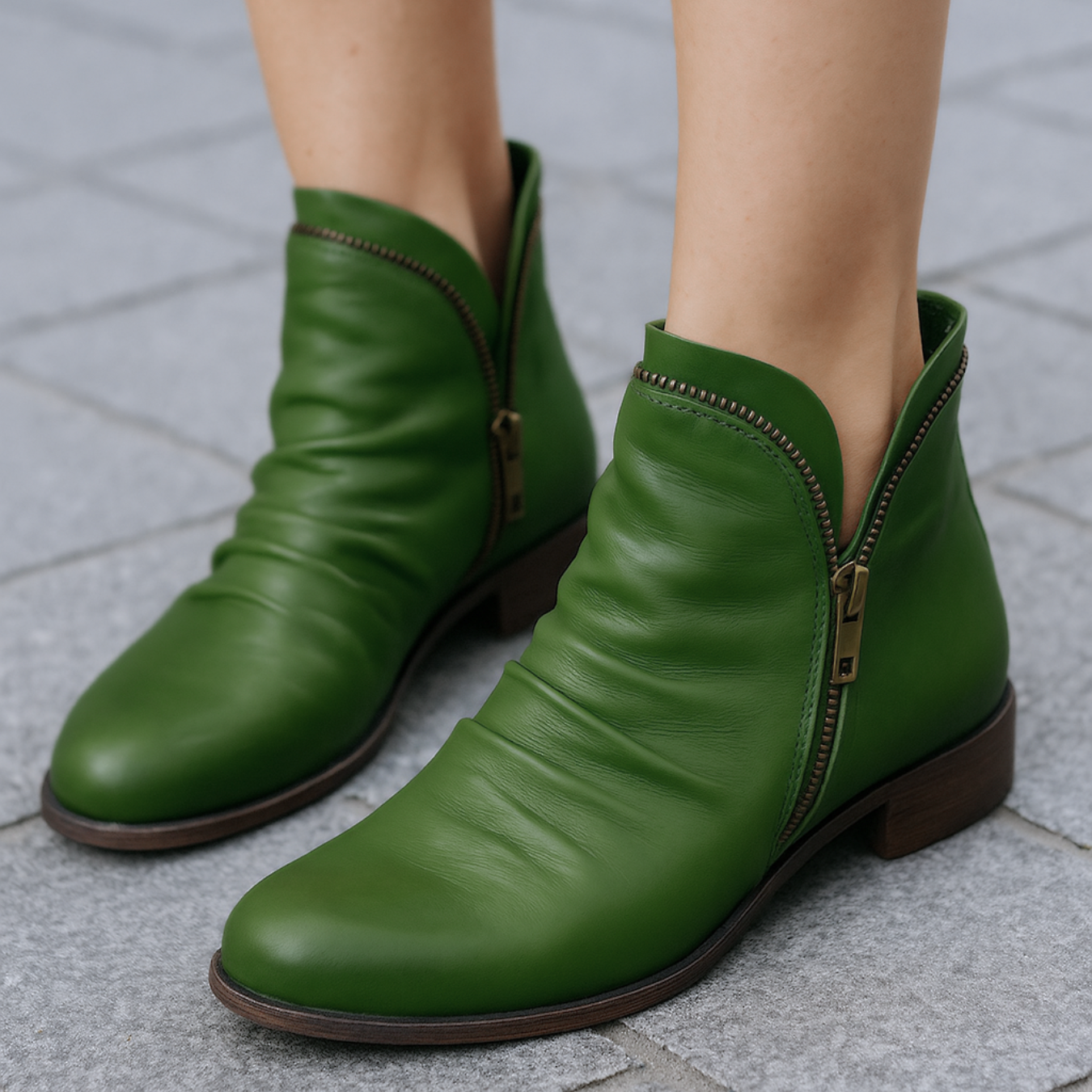 Keisha Orthopedic Ankle Boots - Green