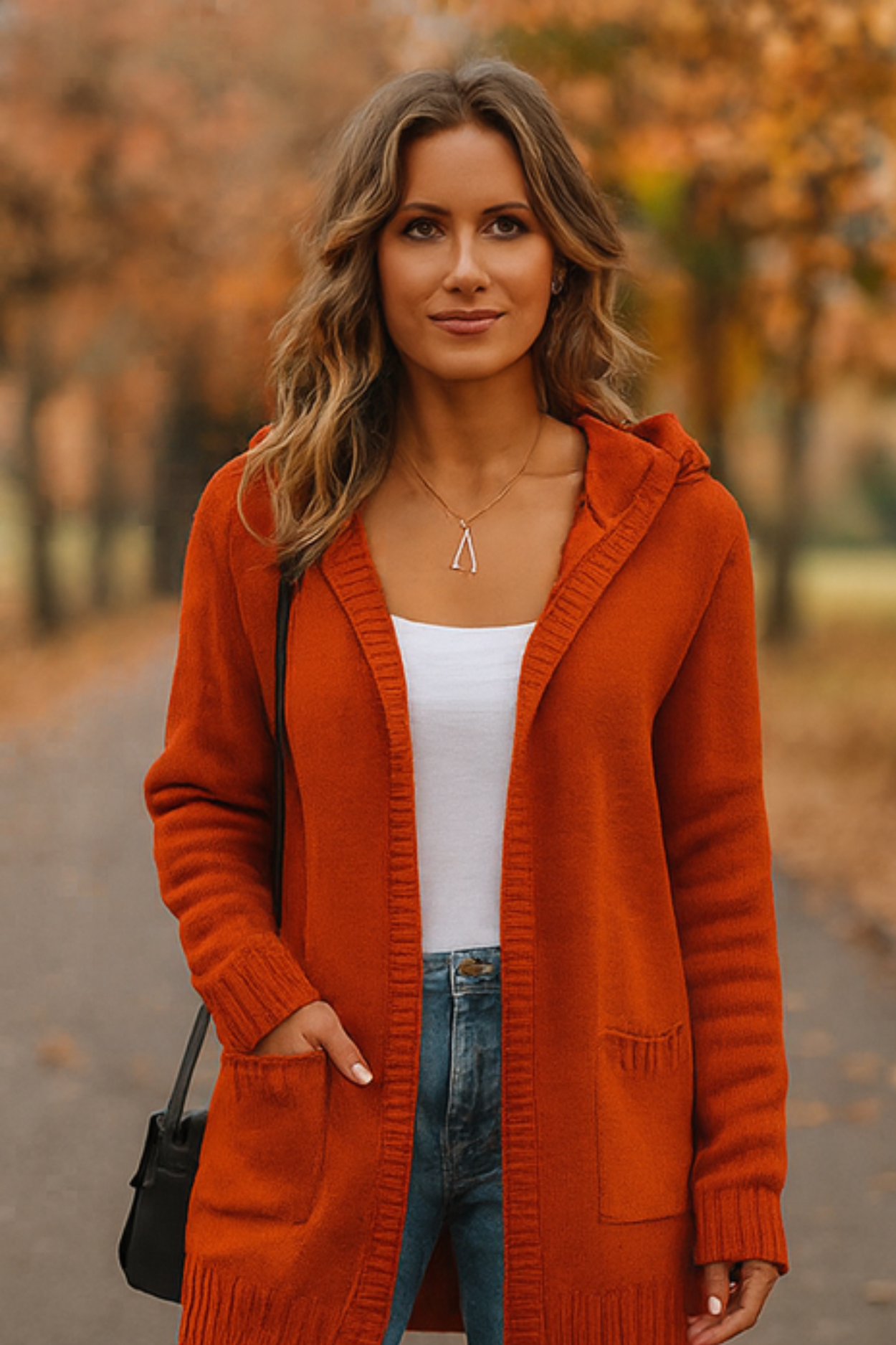 Darienne Comfortable Cardigan - Orange