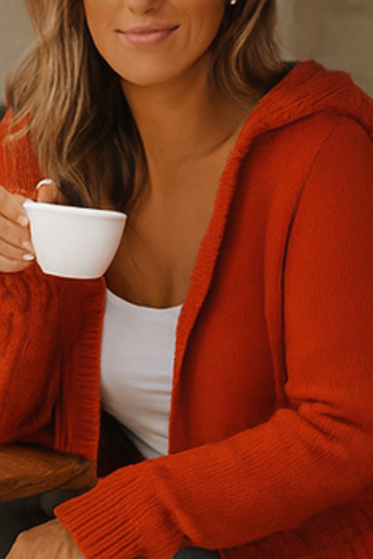 Darienne Comfortable Cardigan - Orange