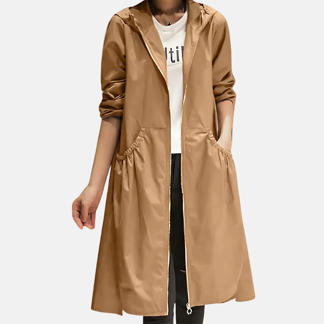 WW | Women's Knee-Length Coat with Hood
