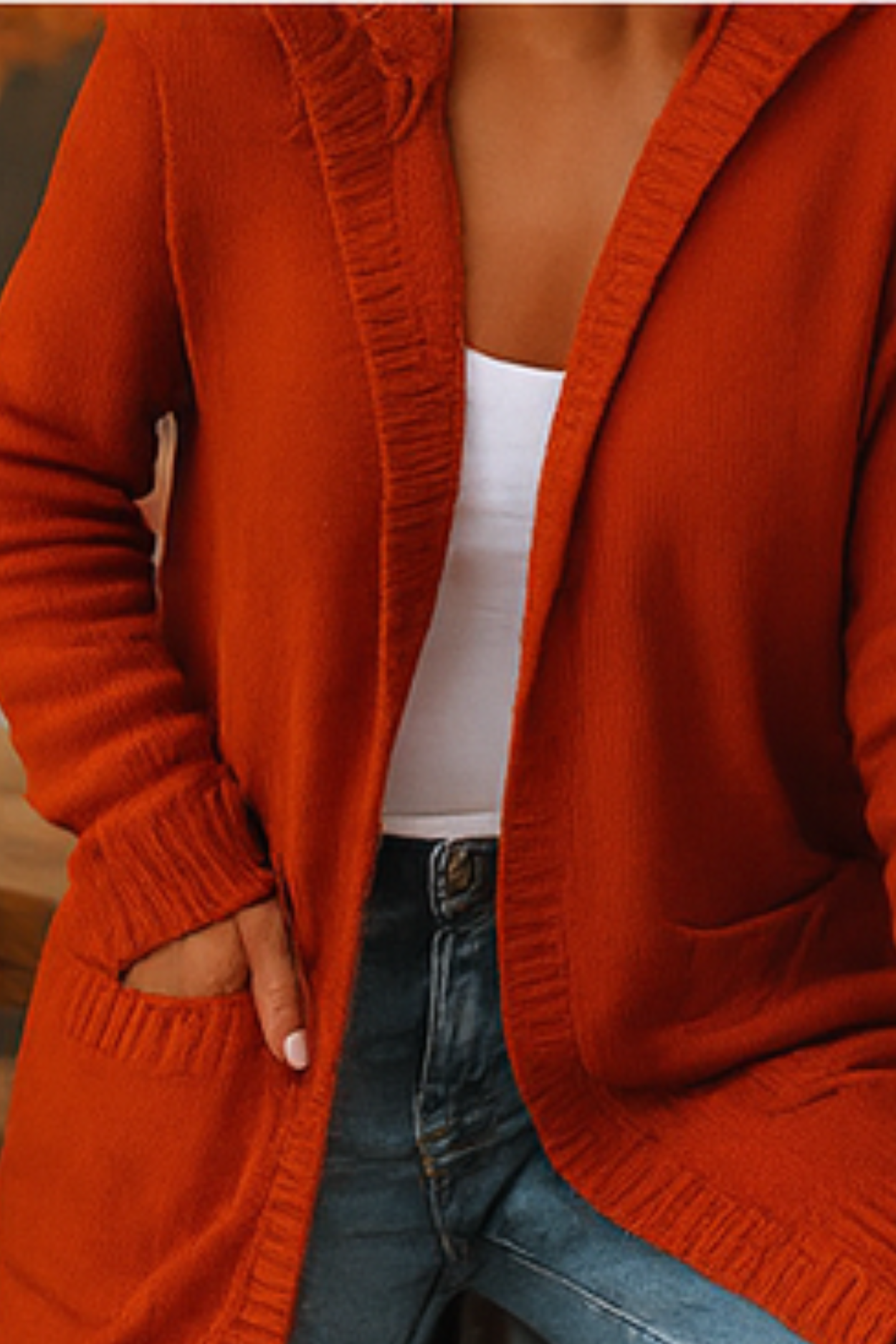 Darienne Comfortable Cardigan - Orange