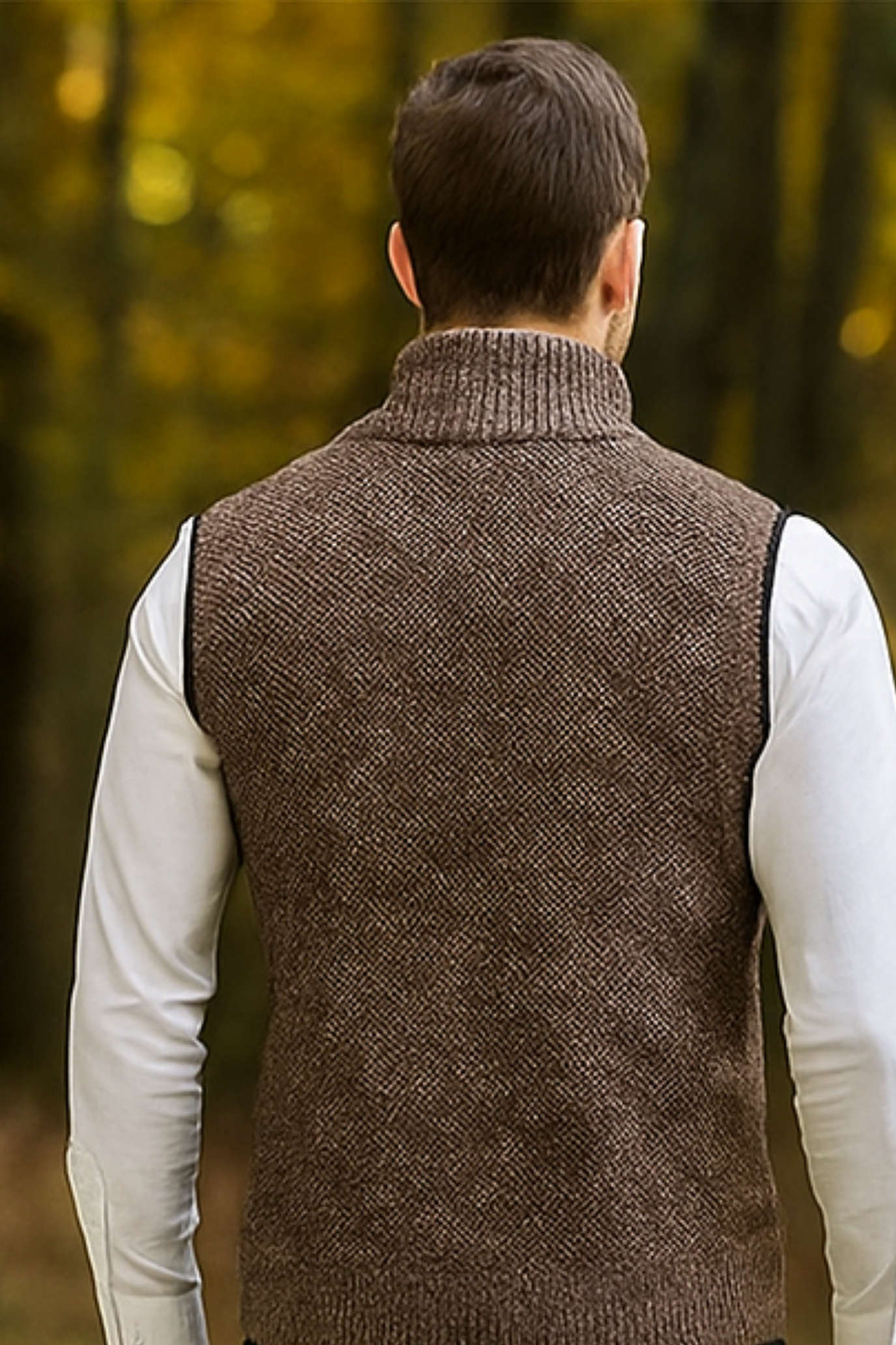 Gerald zipped cardigan - Brown