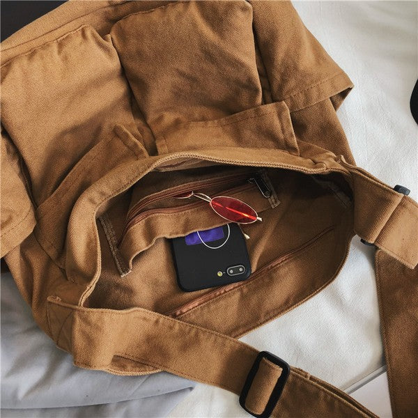 WW | Nova Oversized Canvas Messenger Bag