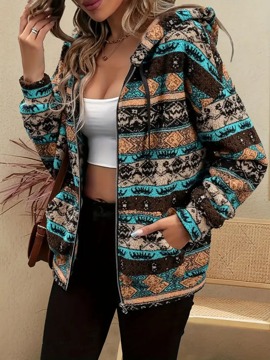 WW | Kapuzenjacke mit Reißverschluss und Kordel