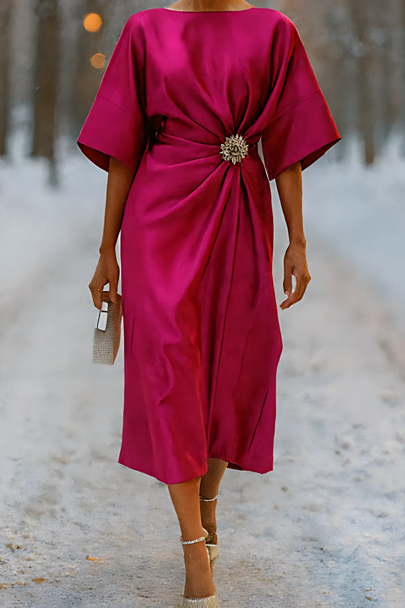 Anne Lange's Evening Dress - Pink