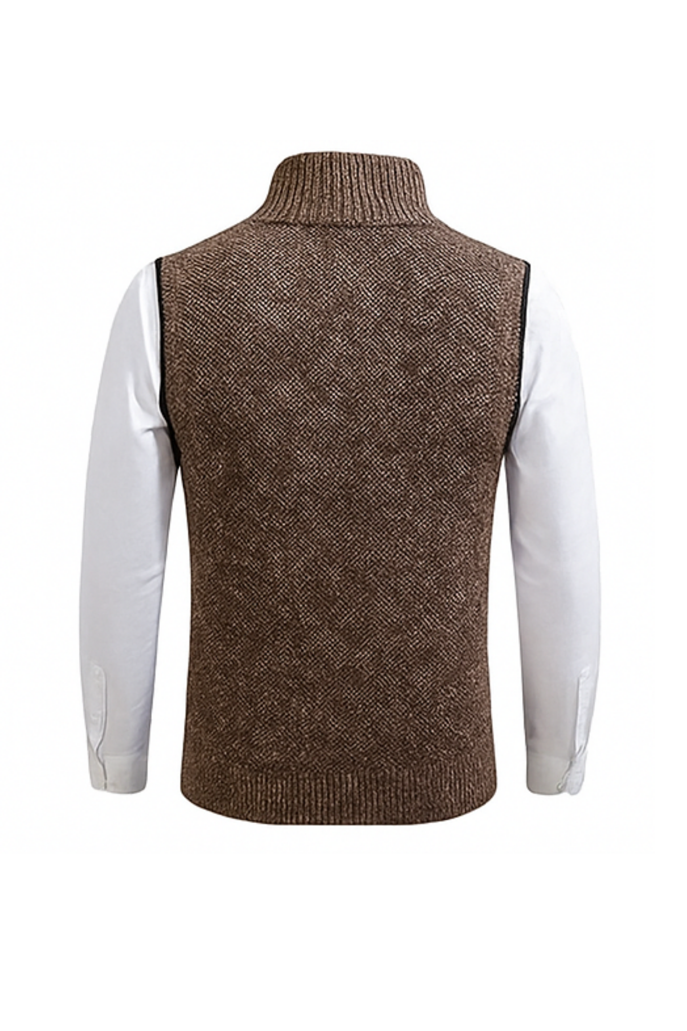 Gerald zipped cardigan - Brown