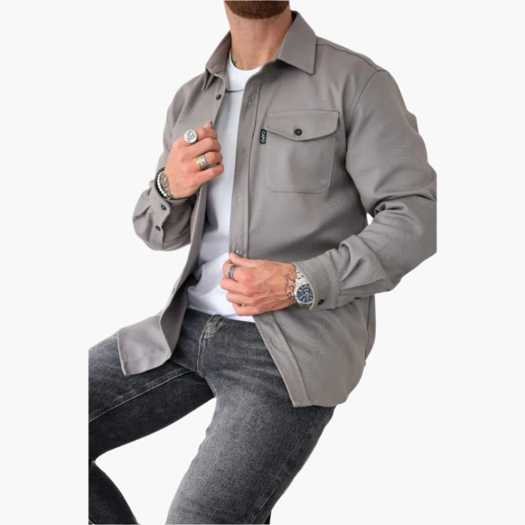 WW | Overshirt Jacke - Modernes Button-Through Hemdjacke für Freizeit und Business