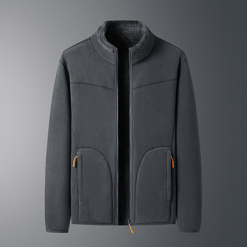 WW | Fleecejacke mit Reißverschlusstaschen - Leichte Wärme - Hoher Kragen - Alltags-Layer