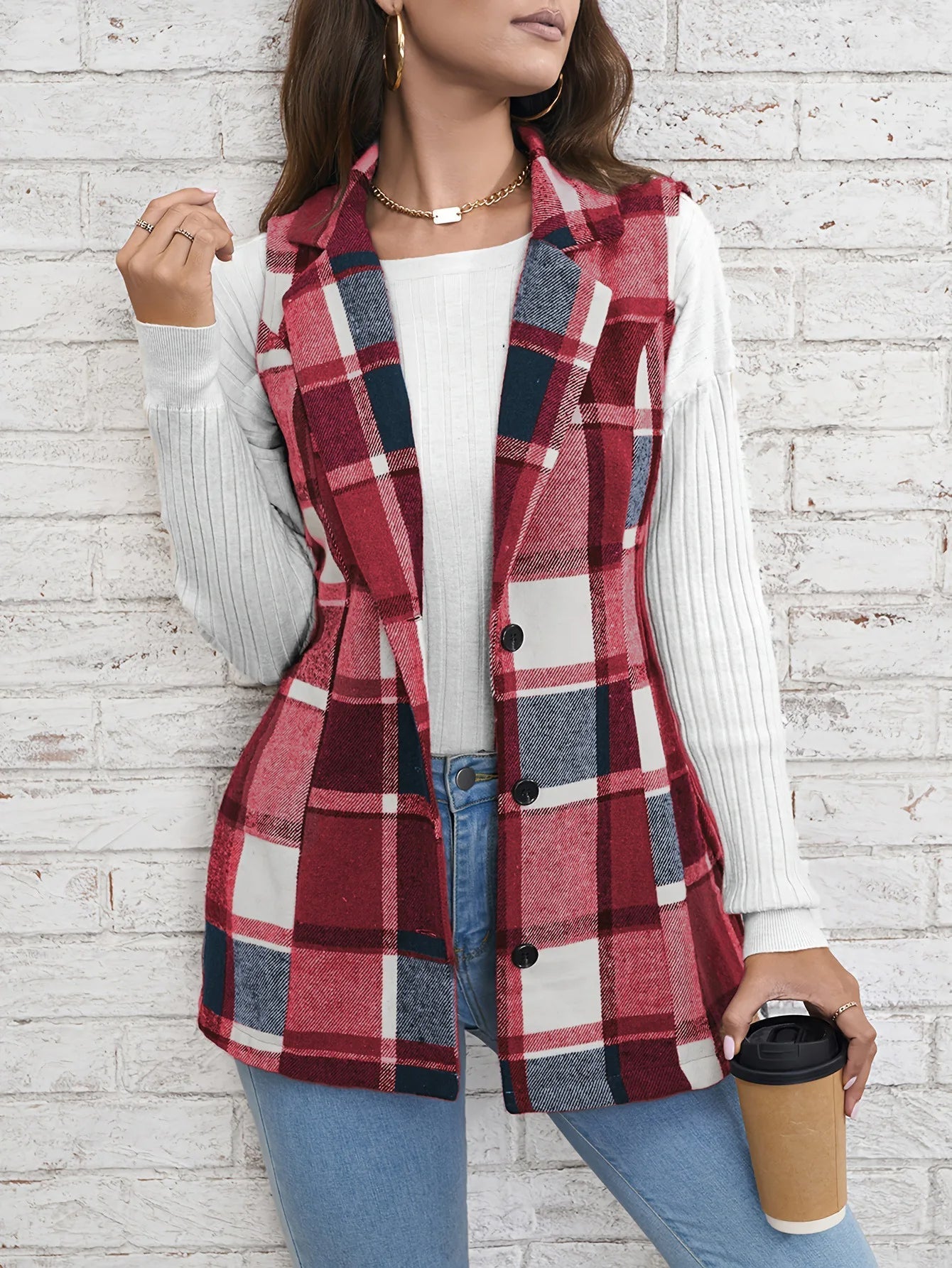 WW | Wolle Plaid Weste