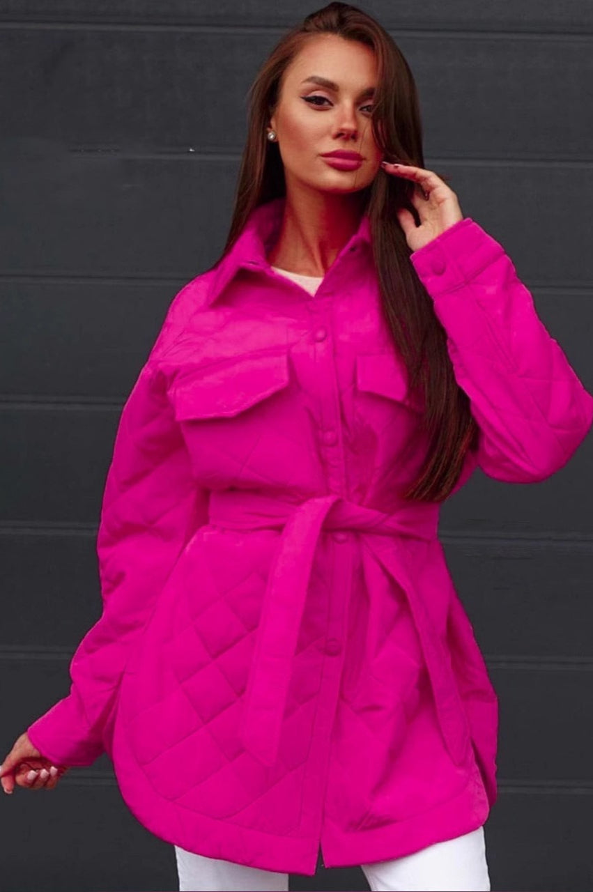 WW | Long Diamond Quilted Puffer Jacket
