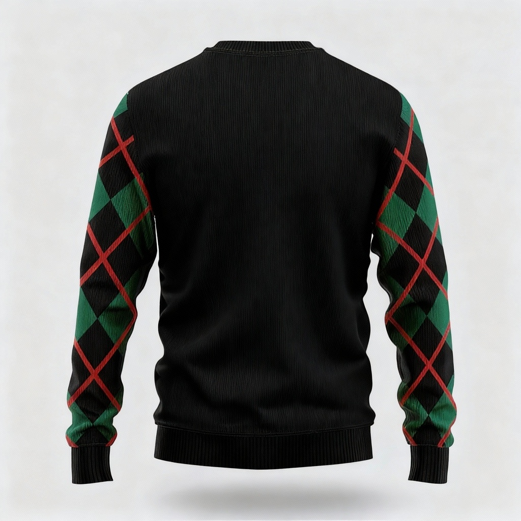WW | Klassisches Weihnachtsmuster Design - Maximalistischer Weihnachtsdruck Hässlicher Pullover