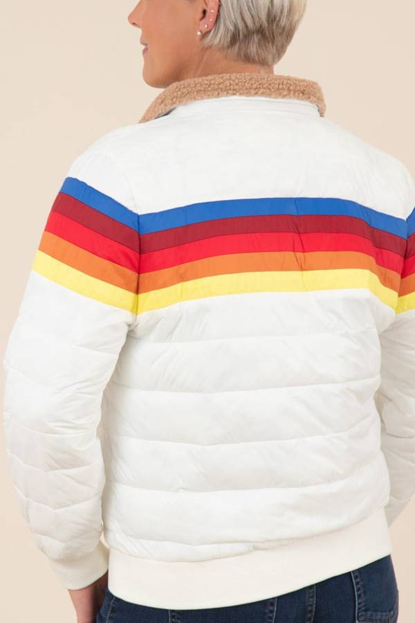WW | Rainbow Retro Stripe Insulated Jacket