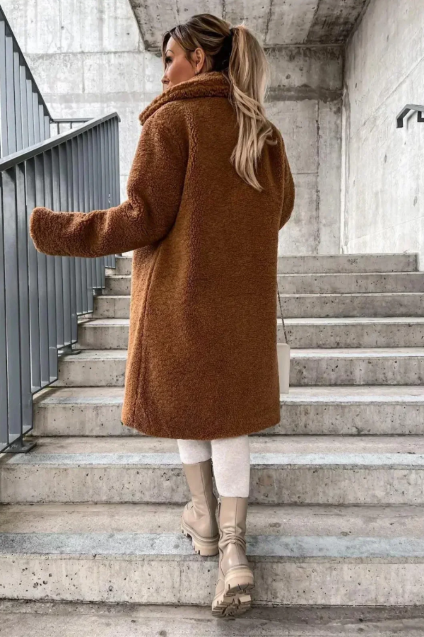 Jess Teddy Coat - Brown