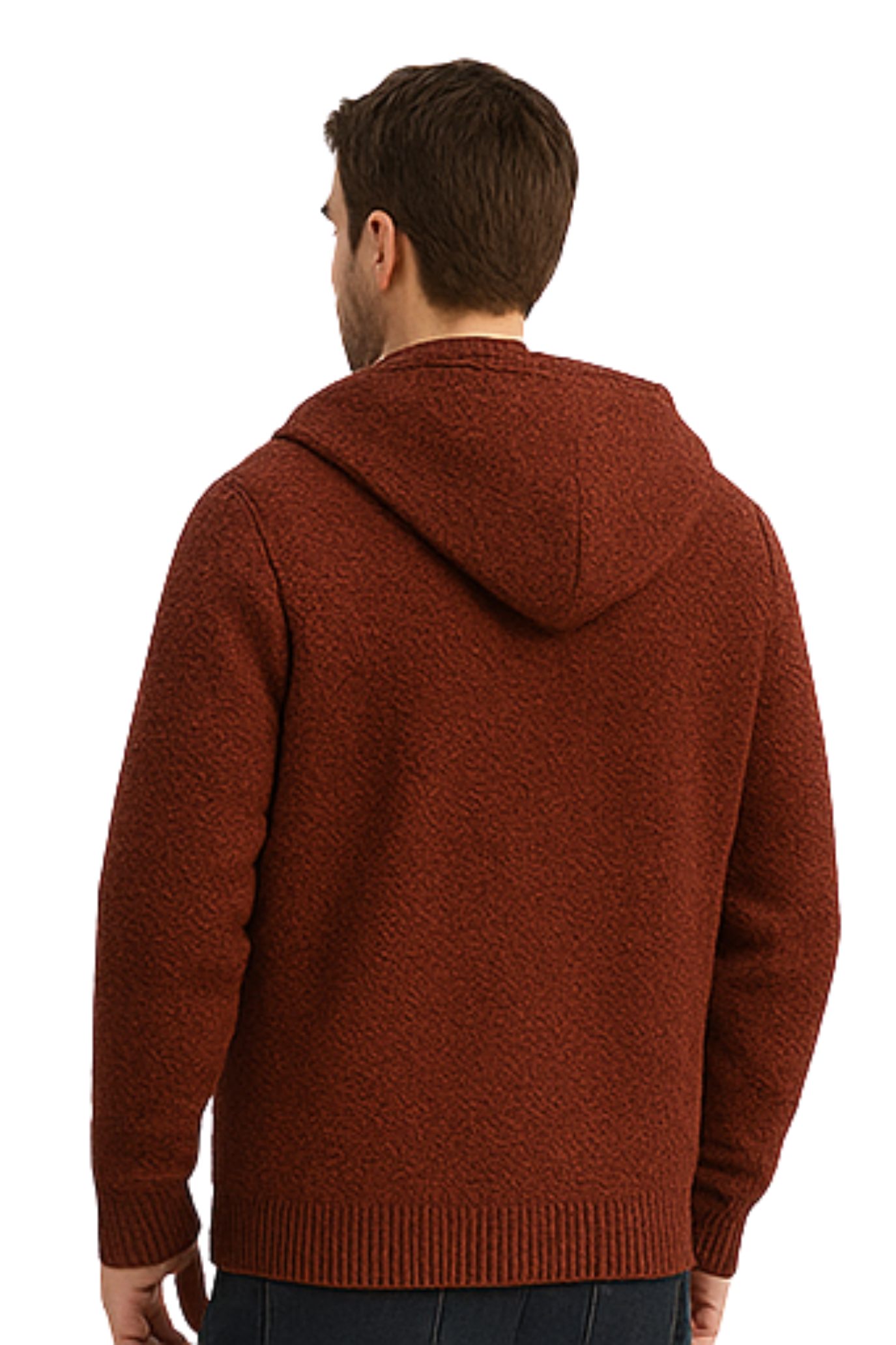 Henry Knit Hoodie - Brown