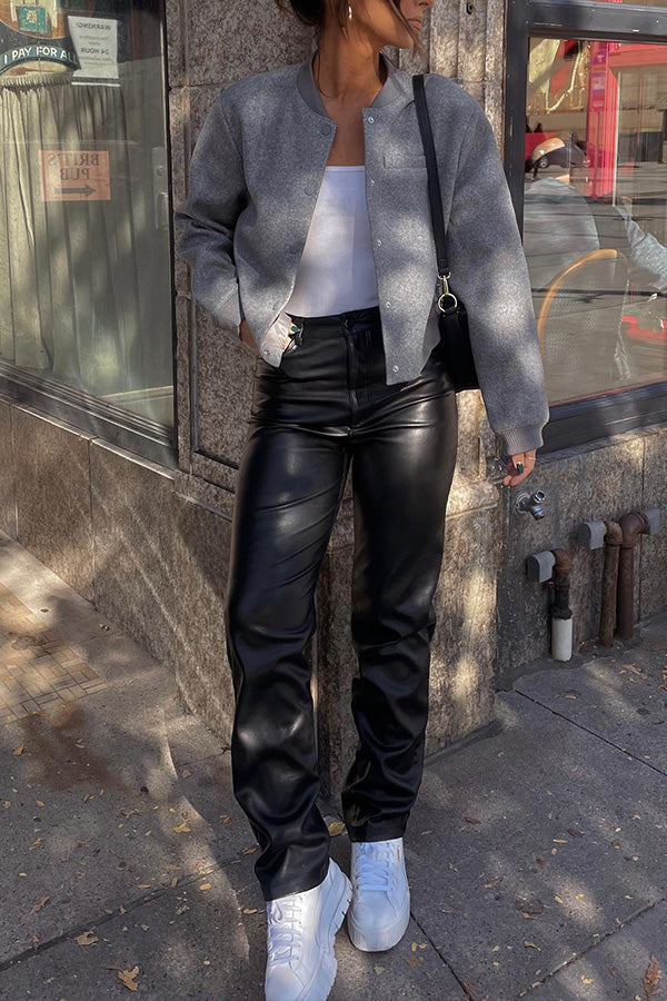 WW | Baseball-Shirt lockere lässige Cardigan-Jacke
