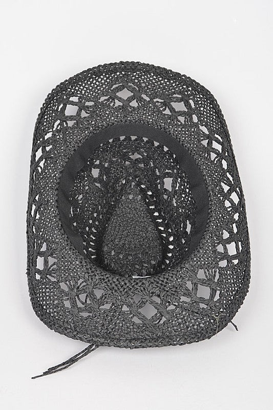 WW | Häkelstroh Cowboyhut