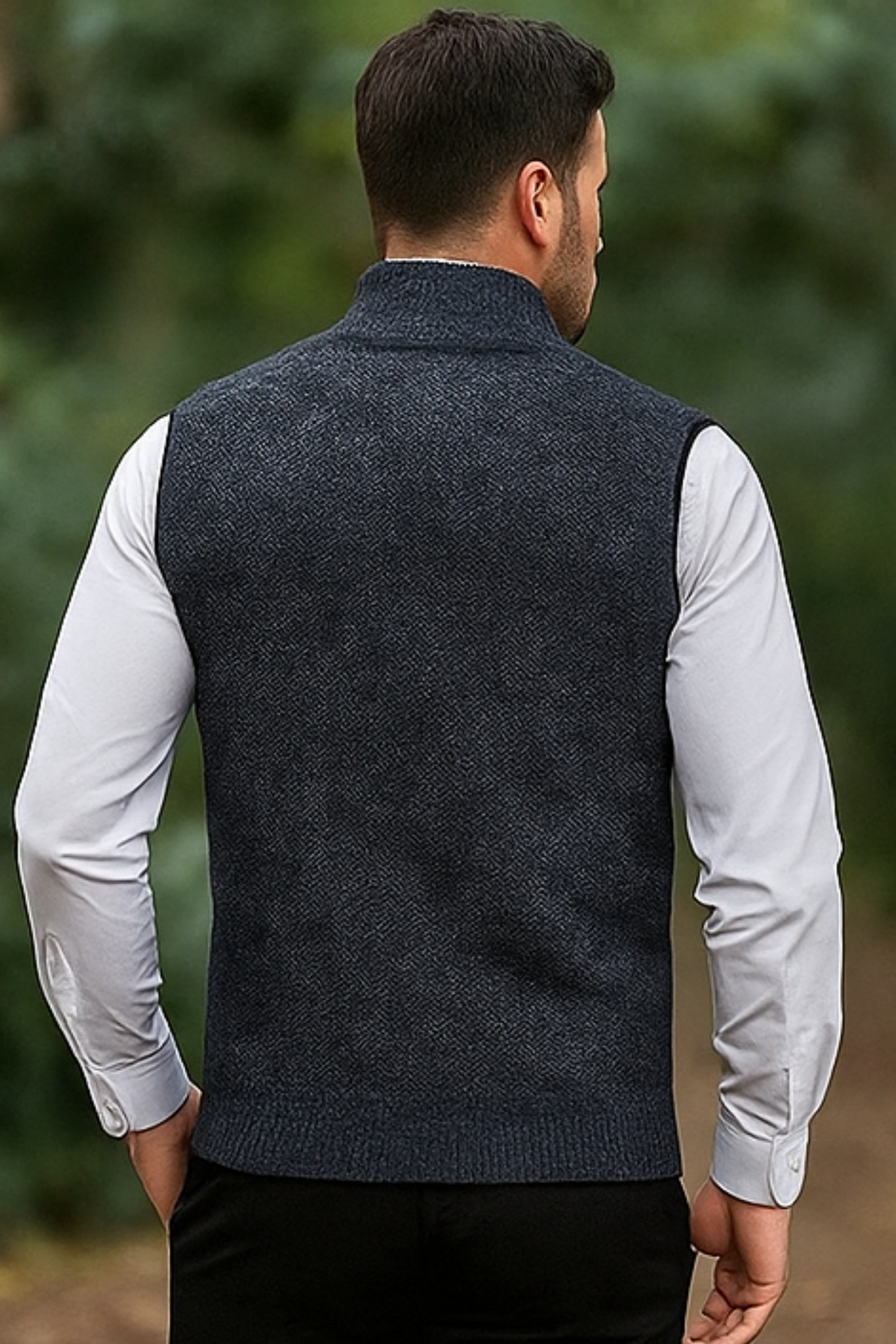 Gerald Zip Cardigan - Blue