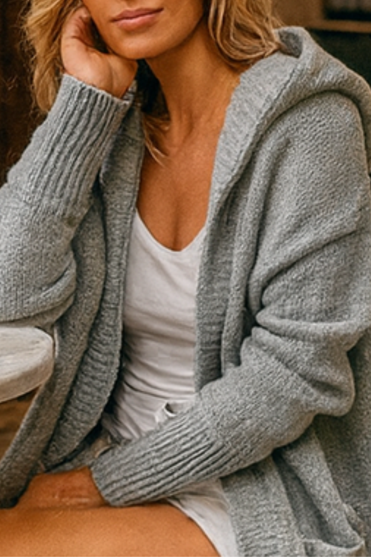 Darienne Comfortable Cardigan - Grey