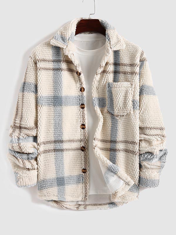 WW | Casual, Warm, Fluffy Fleece Jacket for Men