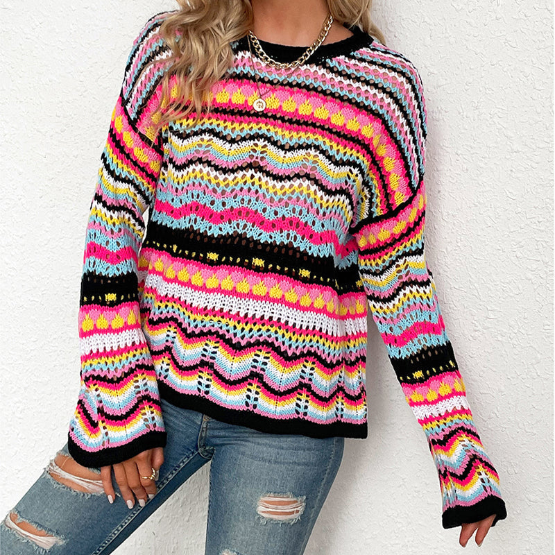 WW | Farbiger Strickpullover