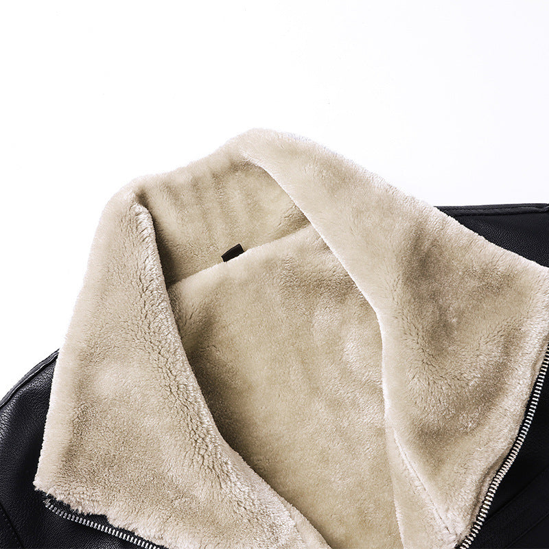 WW | Gequiltete PU-Lederjacke Herren