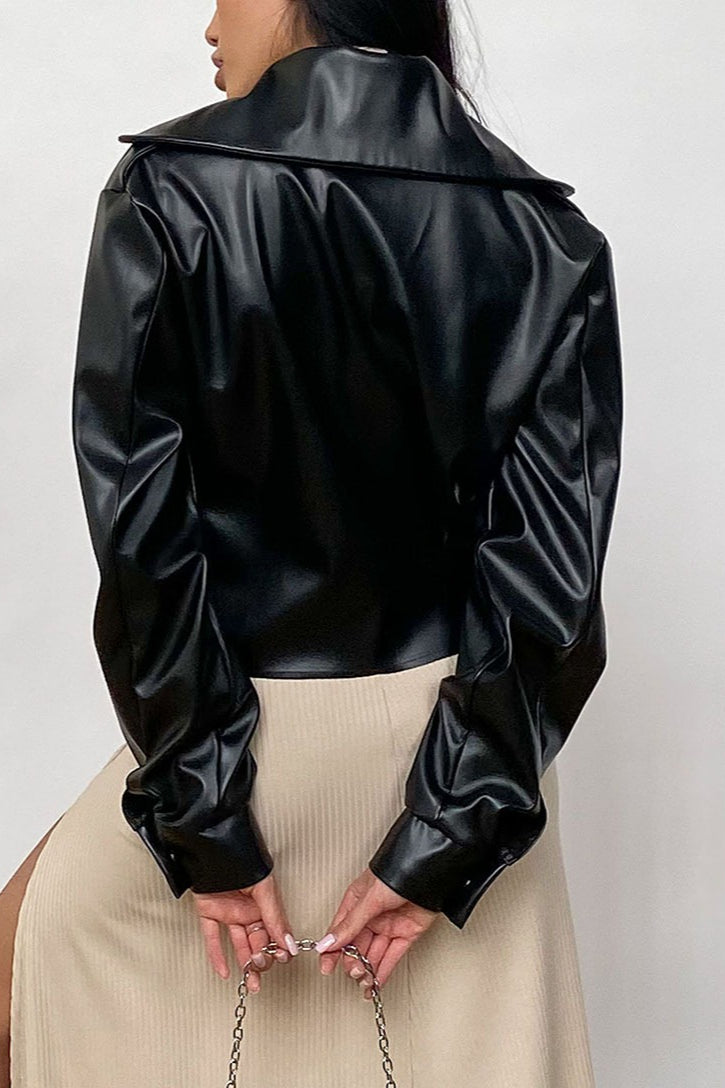 WW | Kragen Leder Bikerjacke