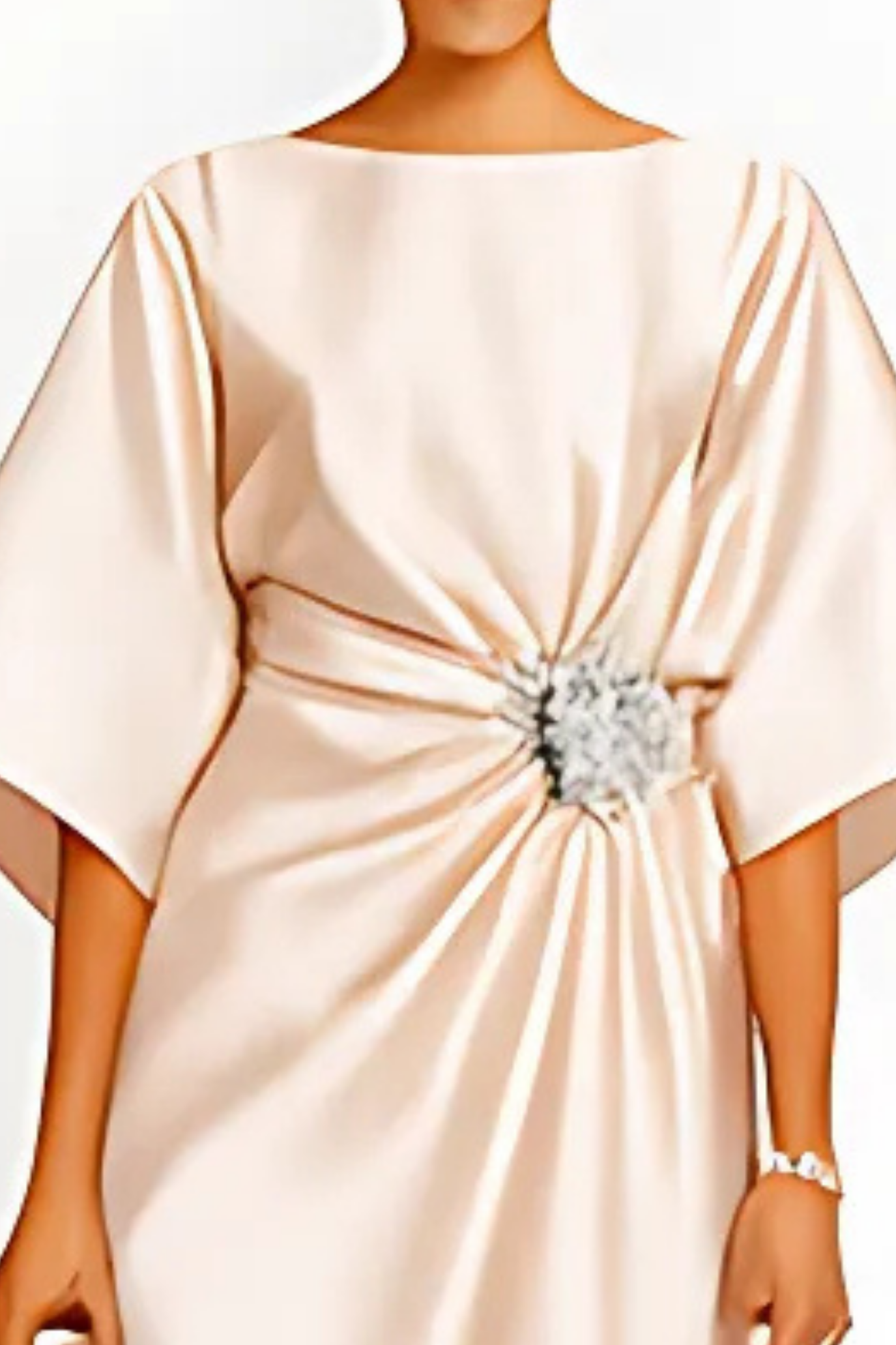 Anne Lange's Evening Dress - Beige