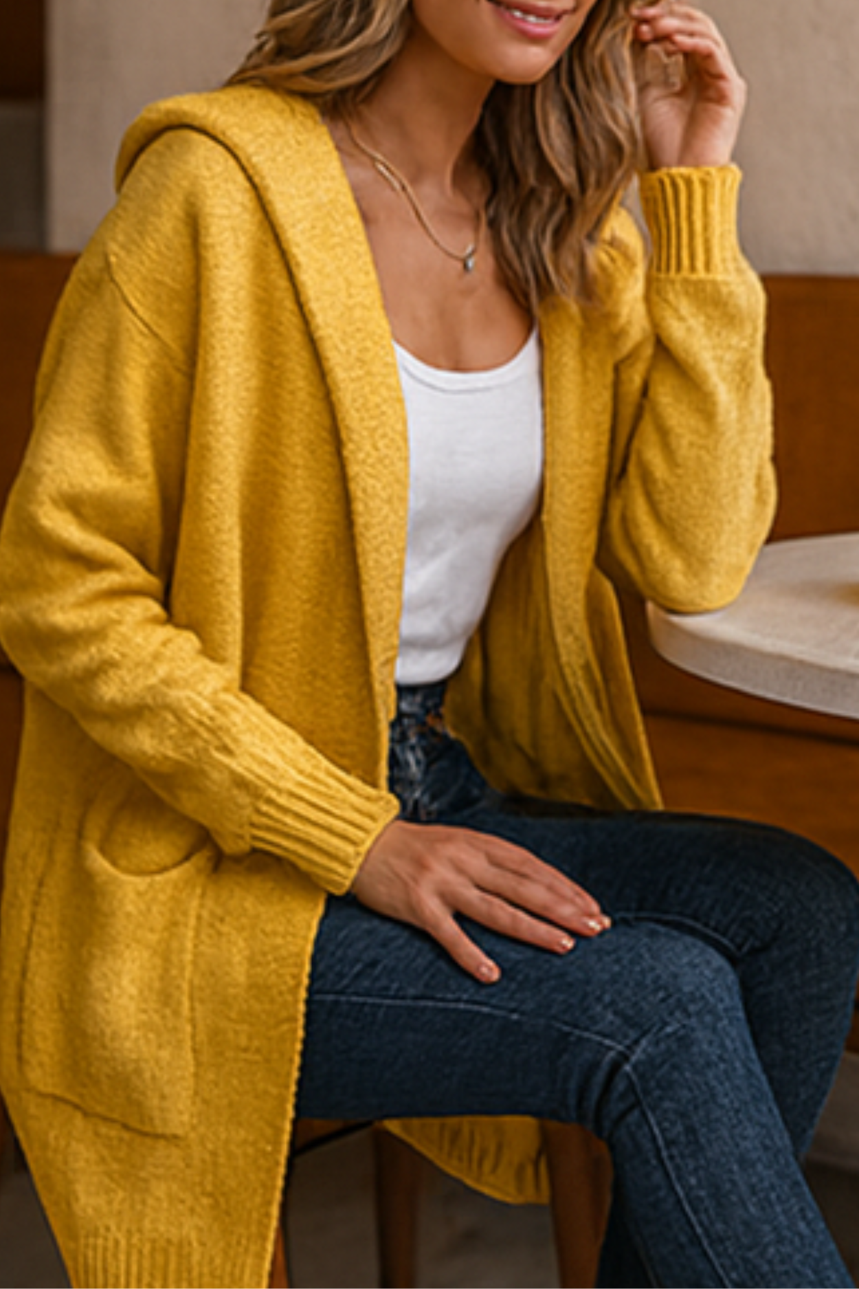 Darienne Comfortable Cardigan - Yellow