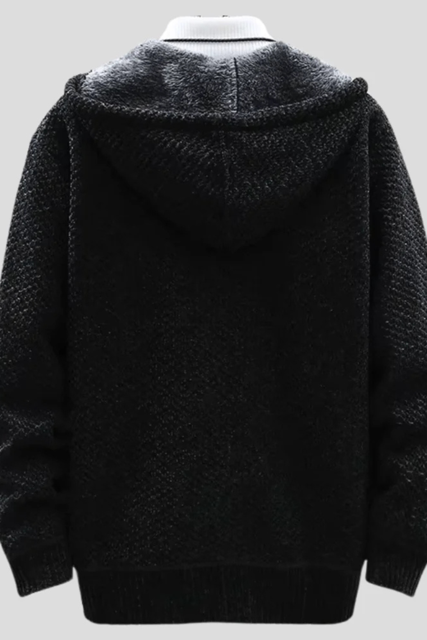 Henry Strick-Hoodie - Schwarz